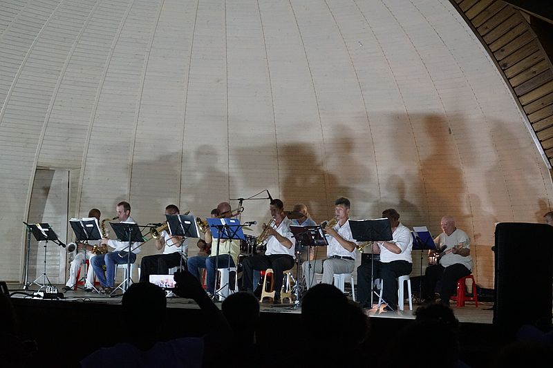 В парке на Арабатке дали бесплатный концерт для курортников и местных